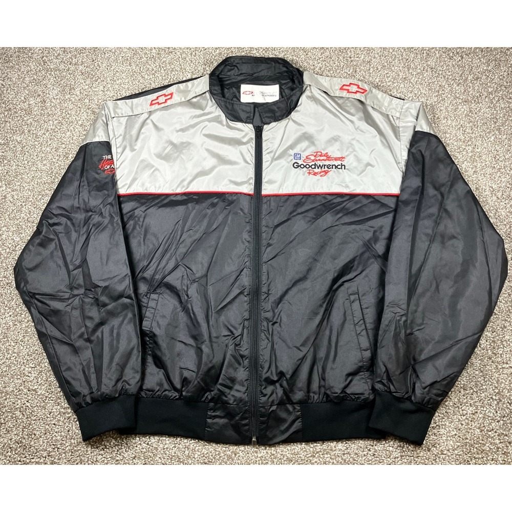 Dale Earnhardt Goodwrench Racing Jacket Chevrolet Motor Sports XL Black Silver